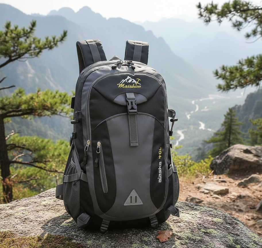 BOLSO CAMPING 50 L ULTRA ESPACIOSO NEGRO