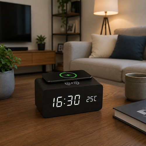 RELOJ DIGITAL CON CARGA INALAMBRICA